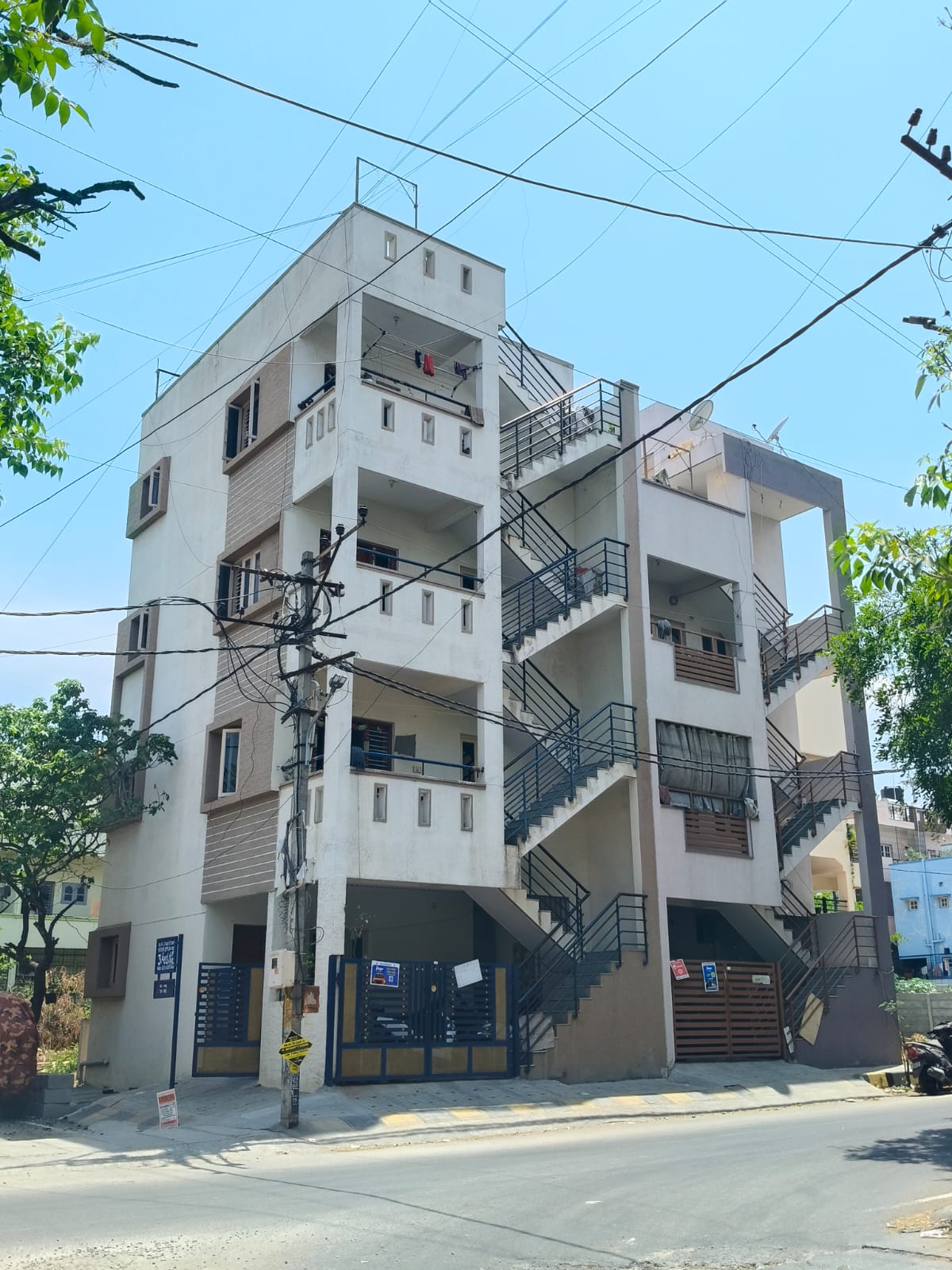 SAP Constructions apartment building street view Bangalore